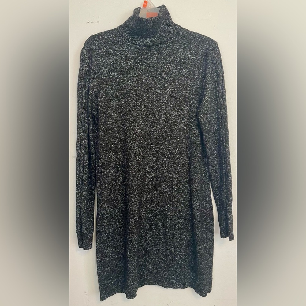 Michael Kors Black and Gold Crewneck long Sweater